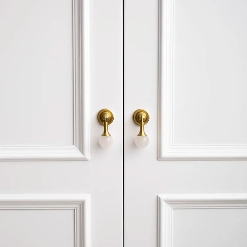 White Crystal Ball+Brass Furni - Furniture Hardware Drop Pulls ulasan dan harga