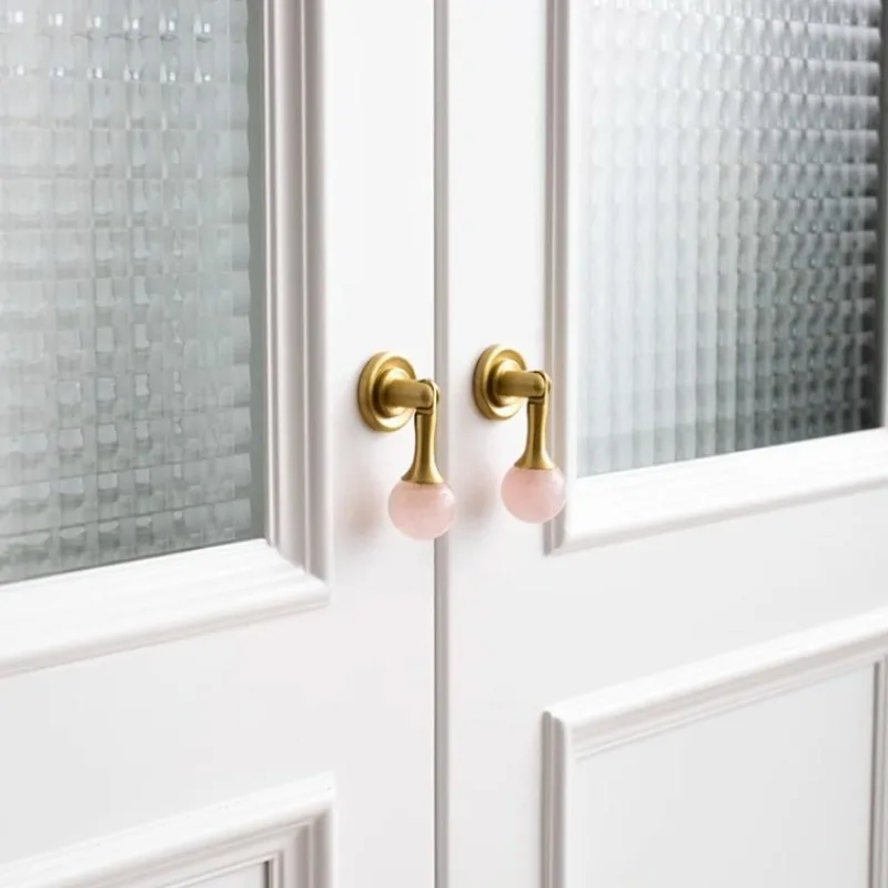 White Crystal Ball+Brass Furni - Furniture Hardware Drop Pulls ulasan dan harga