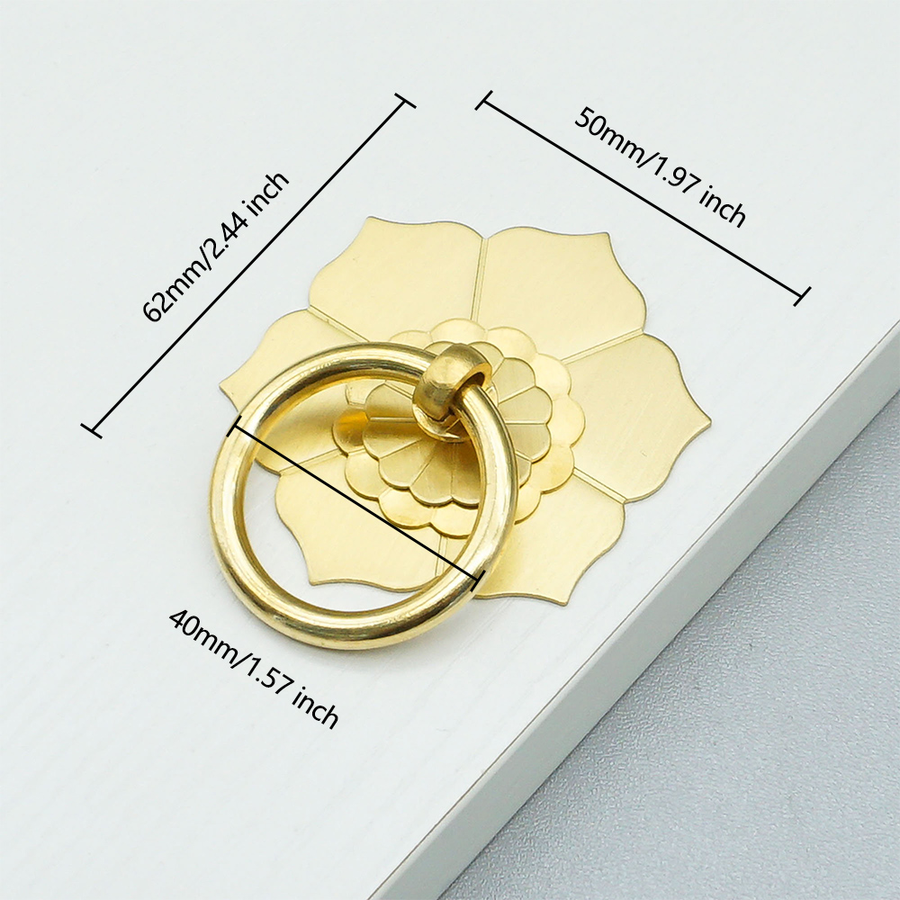 Floral Brass Cabinet Door Knob - Furniture Hardware Drop Pulls ulasan dan harga